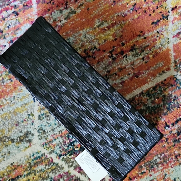 NWT black woven small storage basket - Picture 5 of 11